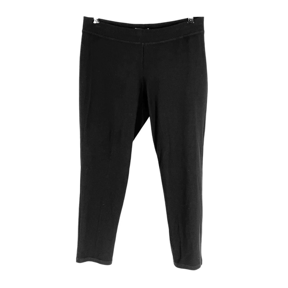 Eileen Fisher Stretch Crepe Pants Womens Size Small Black Pull-On 25.5in